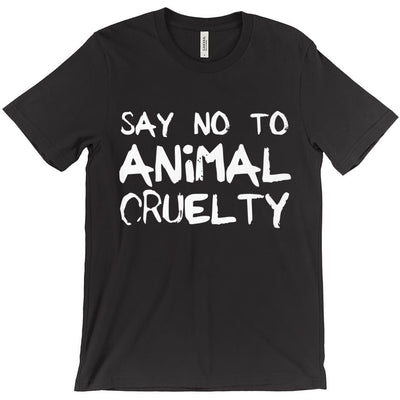 Men's Say No To Animal Cruelty T-Shirt - PrimaVegan