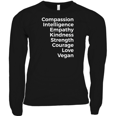 Vegan Values Reduced Print Long Sleeve Shirt