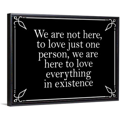 Love Everything In Existence Canvas - PrimaVegan