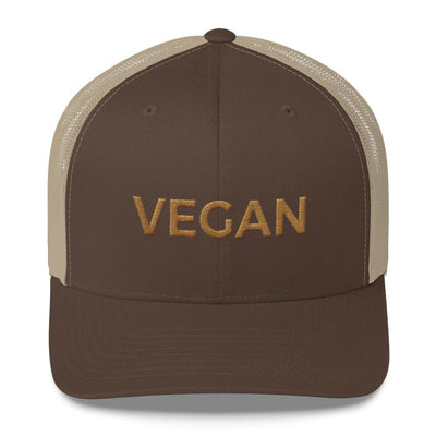 Brown & Gold Vegan - Trucker Cap - PrimaVegan