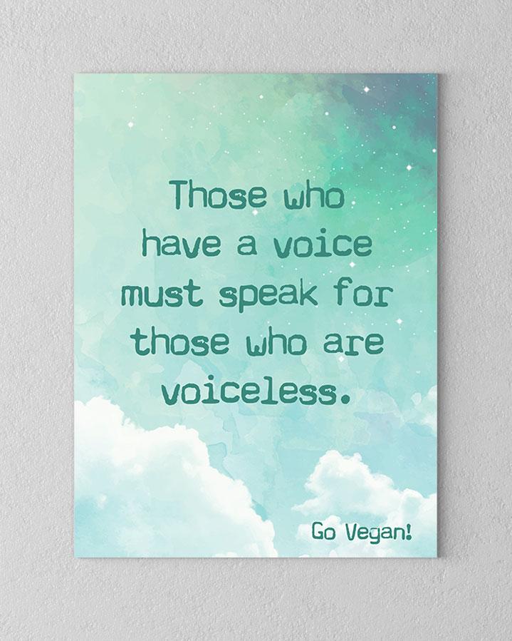 Voice of the Voiceless Canvas - PrimaVegan